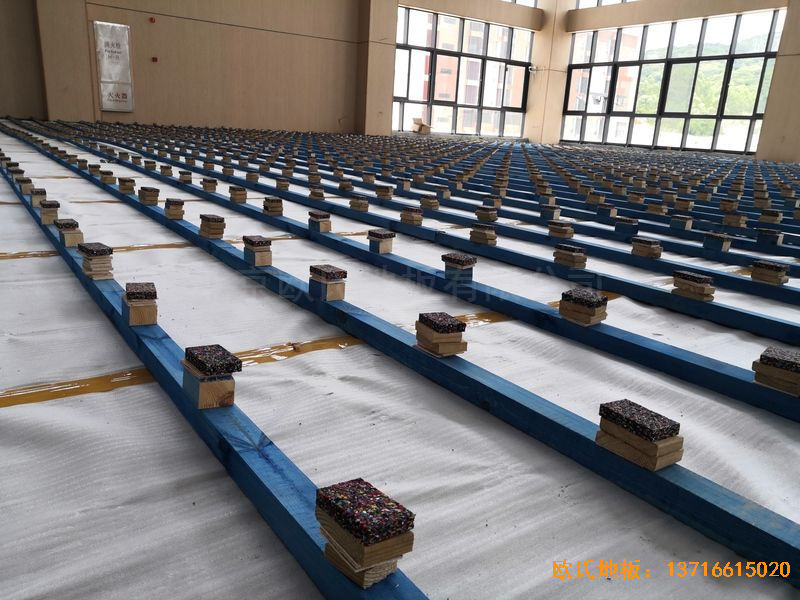 广州永顺大道铁英中学运动木地板铺装案例