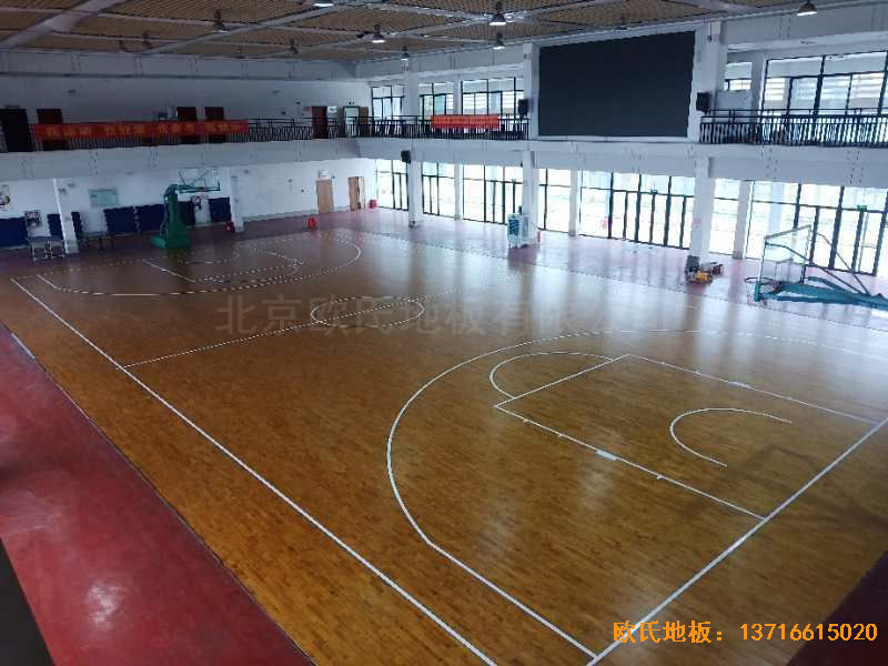 广西来宾市较好的中学体育地板安装案例