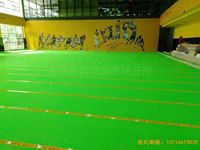 江苏扬州海兰德琼花篮球馆体育地板施工案例