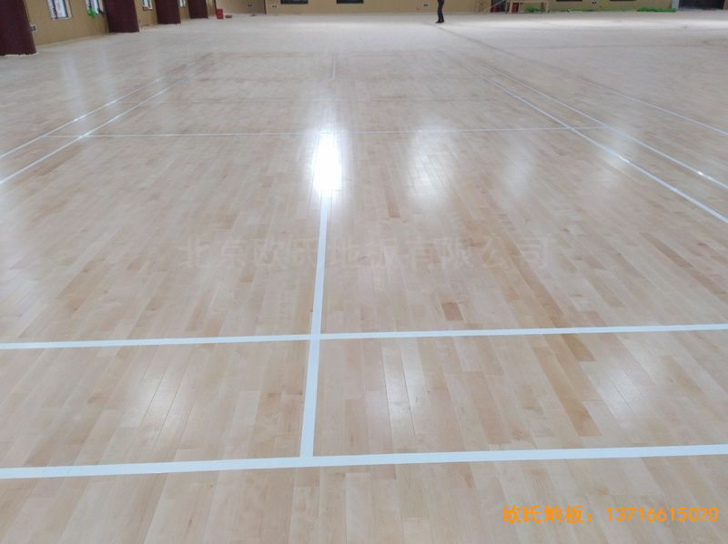 河南新密市体育发展中心运动地板安装案例