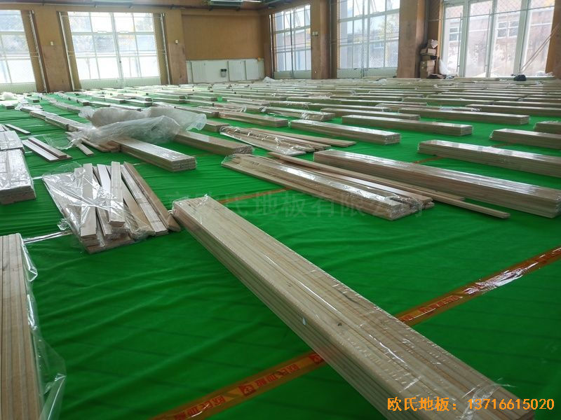 北京大兴区团河路98号体育地板安装案例
