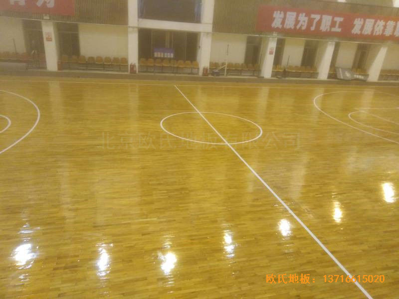 山西璐安集团篮球馆运动木地板铺装案例1
