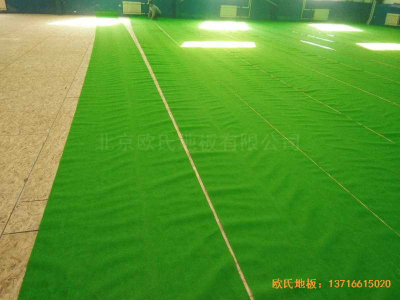 山西阳泉退休党支部活动中心运动木地板施工案例3