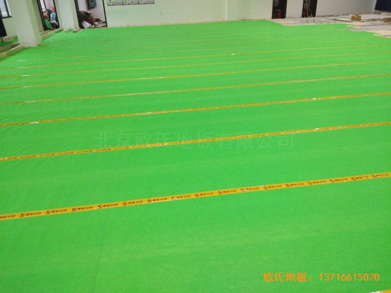 广西龙胜县党校运动馆体育地板施工案例2