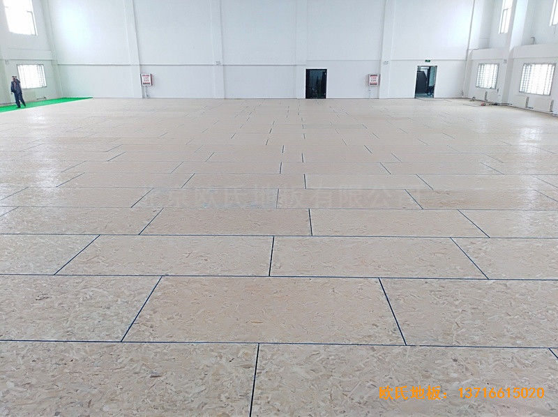 新疆克拉玛依消防大队篮球馆体育木地板安装案例2