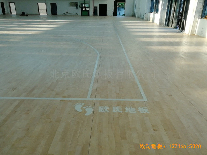 杭州建德篮球馆体育木地板铺装案例3
