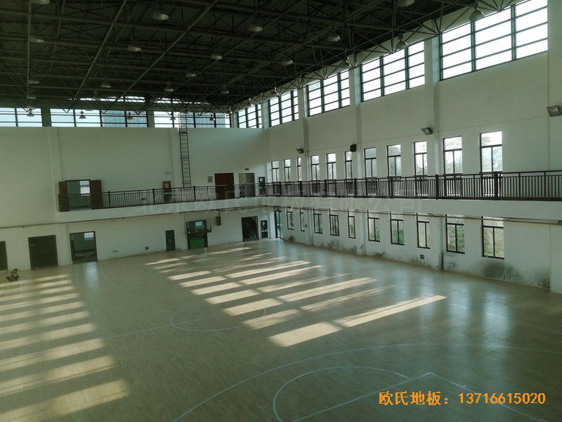 杭州建德篮球馆体育木地板铺装案例4