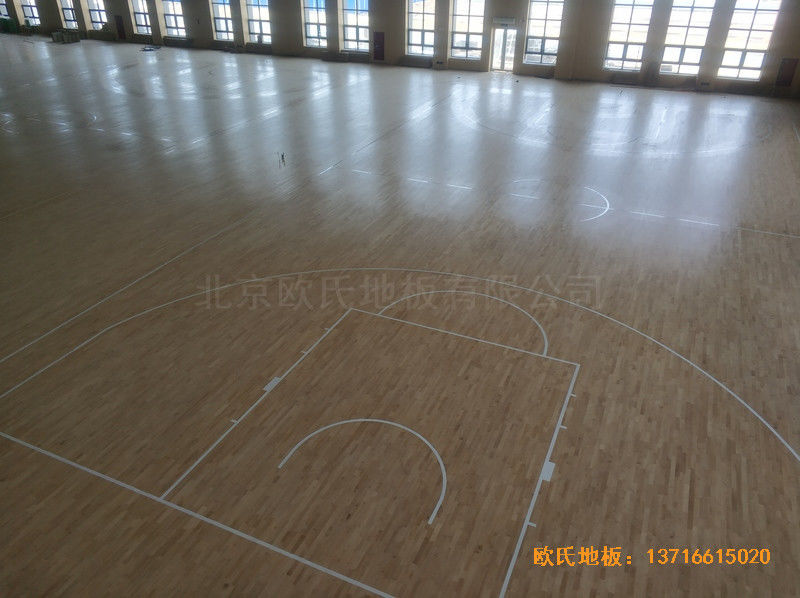 榆林神华煤制油公司篮球馆运动木地板铺设案例4