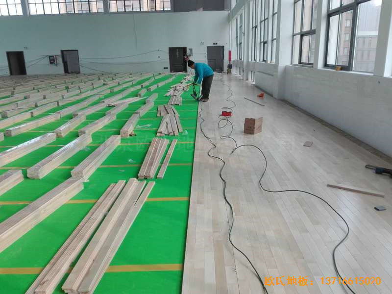 江苏农贸市场体育馆体育地板施工案例3