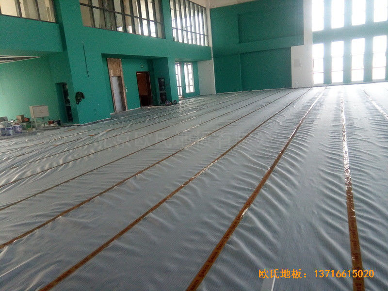 江苏南京汉风公司篮球馆运动木地板铺设案例1