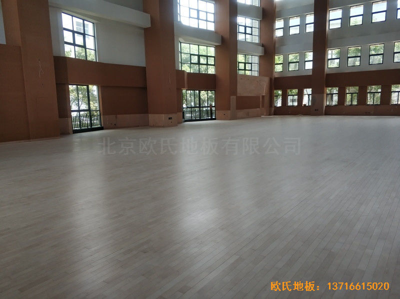 江苏常州同济中学运动馆体育地板施工案例4