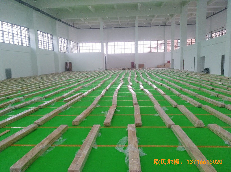 江苏徐州悦城小学篮球馆运动地板铺装案例3