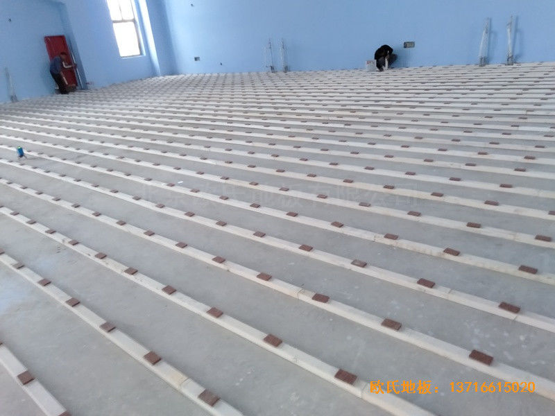 乌兰察布富力文体中心体育木地板铺装案例1