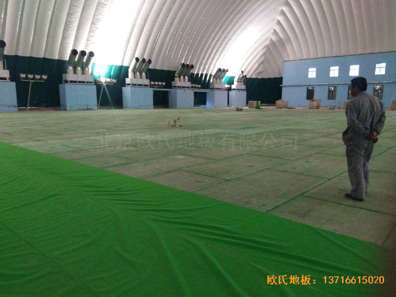 河北华中温泉假日酒店篮球馆运动木地板铺装案例2
