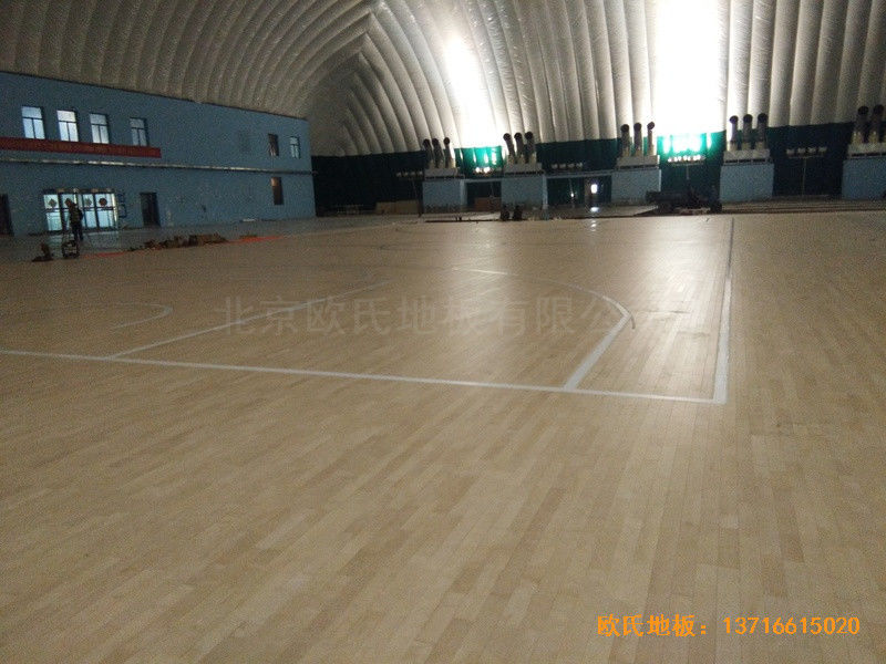 河北华中温泉假日酒店篮球馆运动木地板铺装案例4