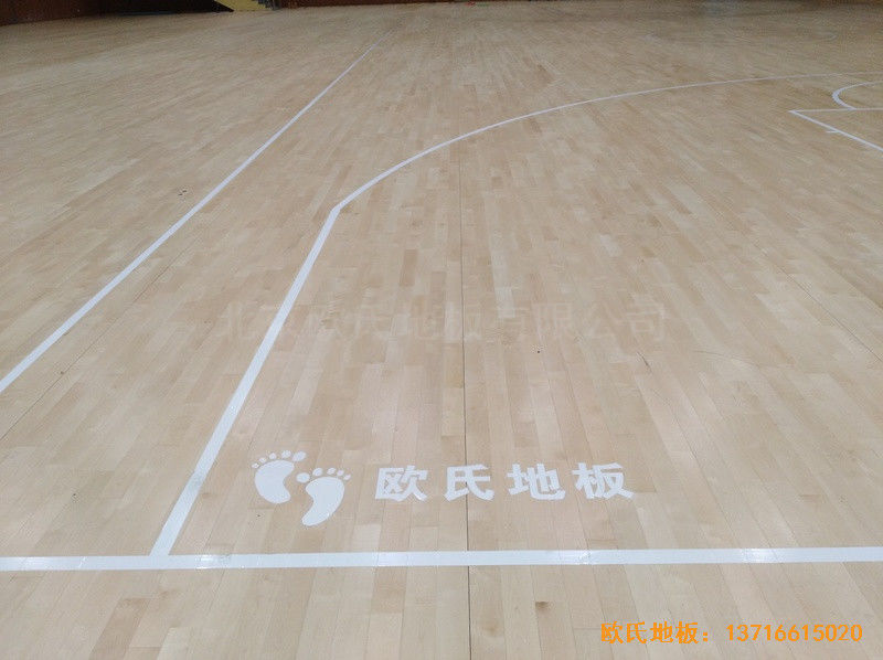 浙江三门核电站体育馆运动木地板施工案例3