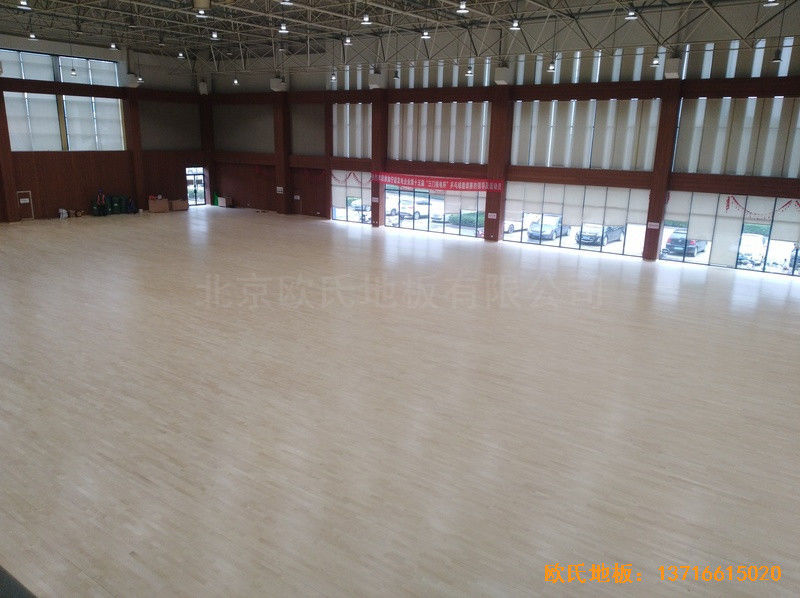 浙江三门核电站体育馆运动木地板施工案例4