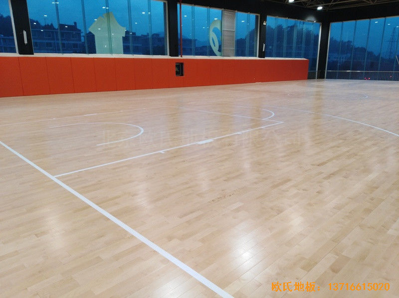 浙江临海WeArena篮球馆运动木地板施工案例0