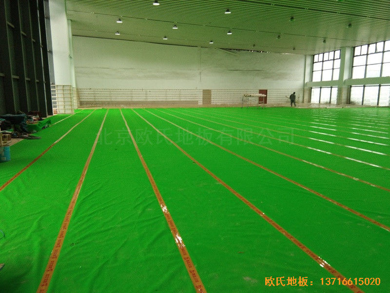浙江宁波东体篮球馆体育木地板铺装案例2