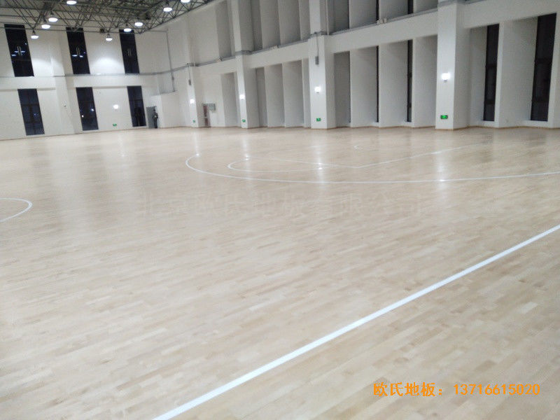 浙江宁波象山分校篮球馆体育地板铺装案例3