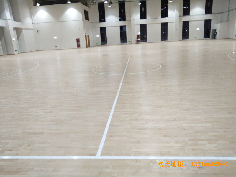 浙江宁波象山分校篮球馆体育地板铺装案例4