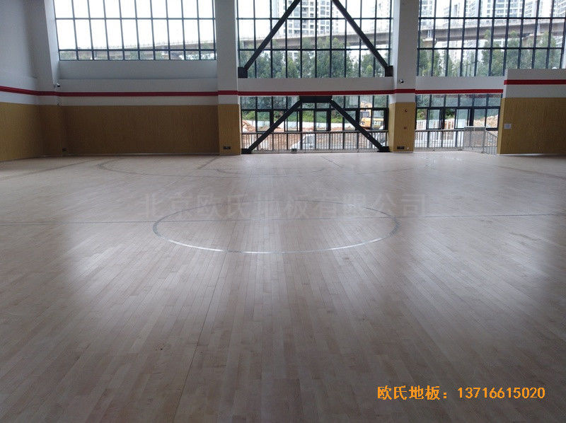 云南倪家营第三小学篮球馆体育地板安装案例5