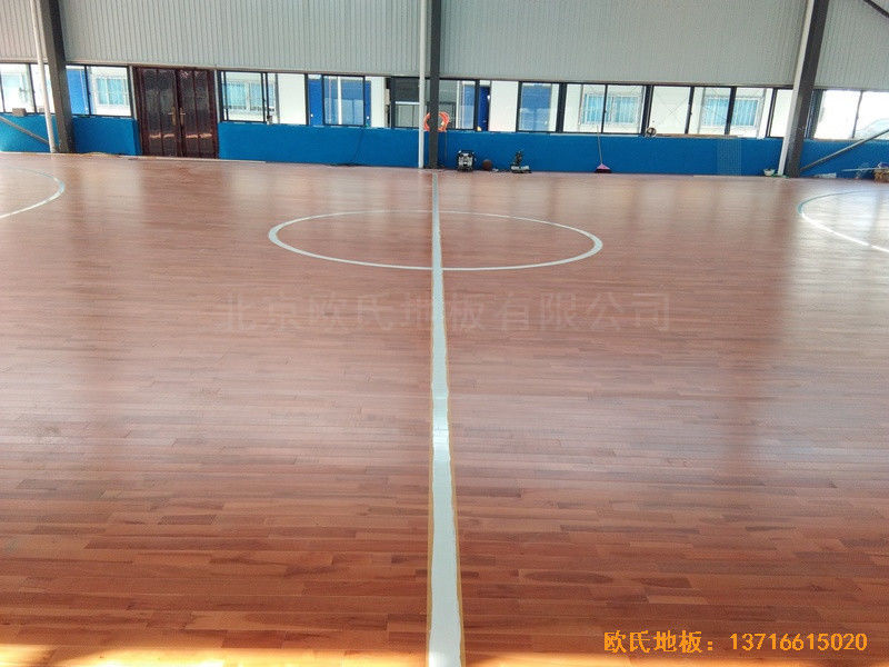 浙江杭州建设八局篮球馆体育木地板安装案例3