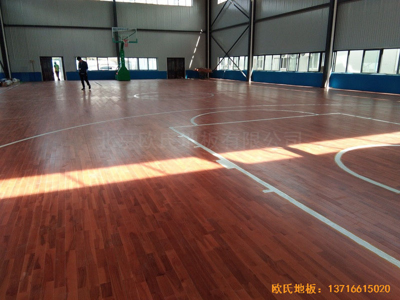 浙江杭州建设八局篮球馆体育木地板安装案例4