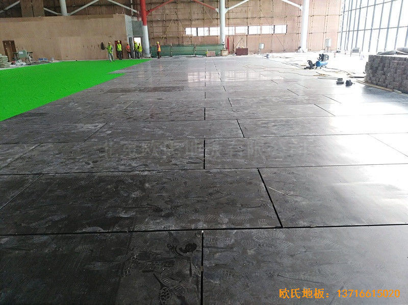 深圳南山区体育文化公园运动木地板铺设案例2