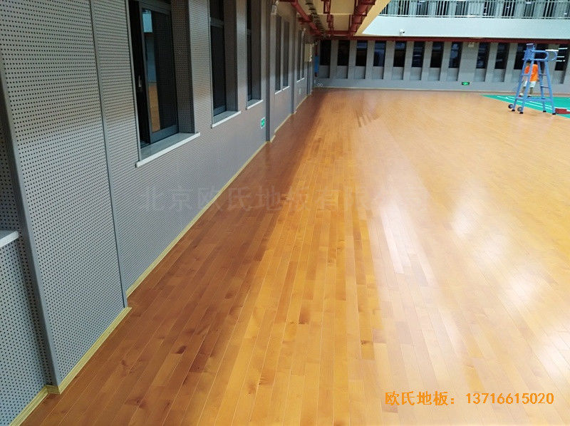 湖南湘潭电力局羽毛球馆运动木地板铺设案例3