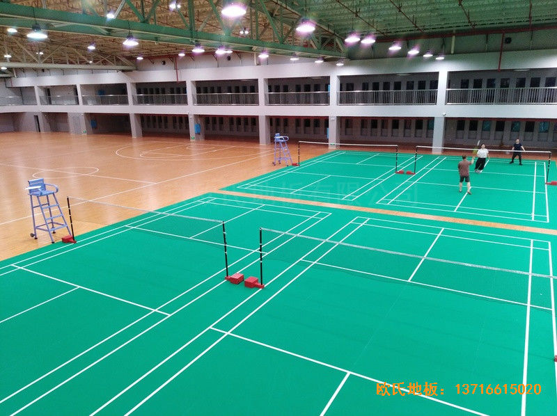 湖南湘潭电力局羽毛球馆运动木地板铺设案例5