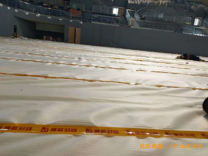 湖南黄花坪体育馆运动地板铺装案例1