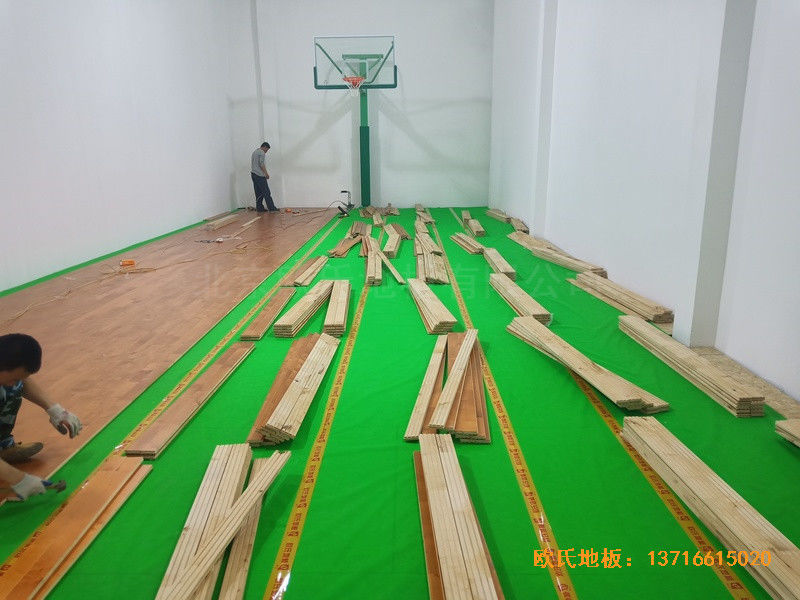 西城区黄寺大街24号院篮球馆体育木地板铺装案例3