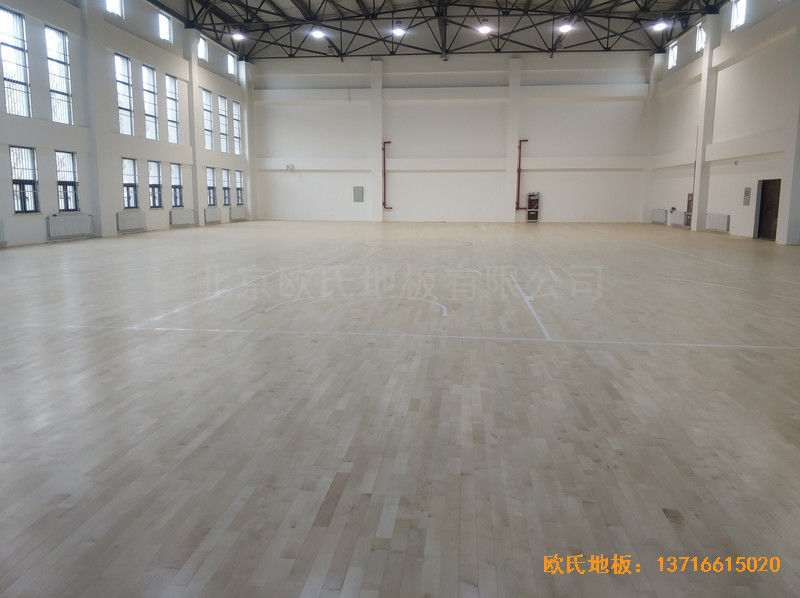 西安63751部队篮球馆体育木地板施工案例4