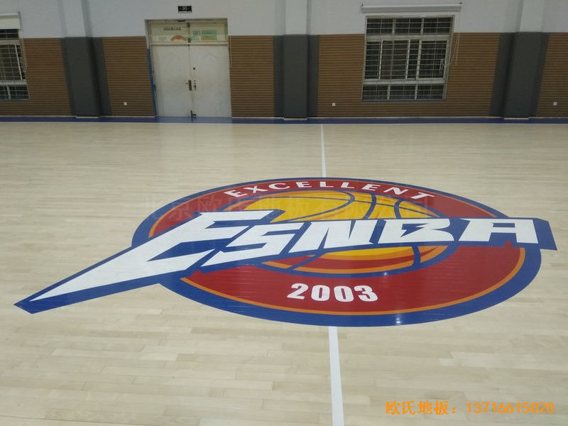 郑州恩比篮球幻俱乐部运动地板安装案例3