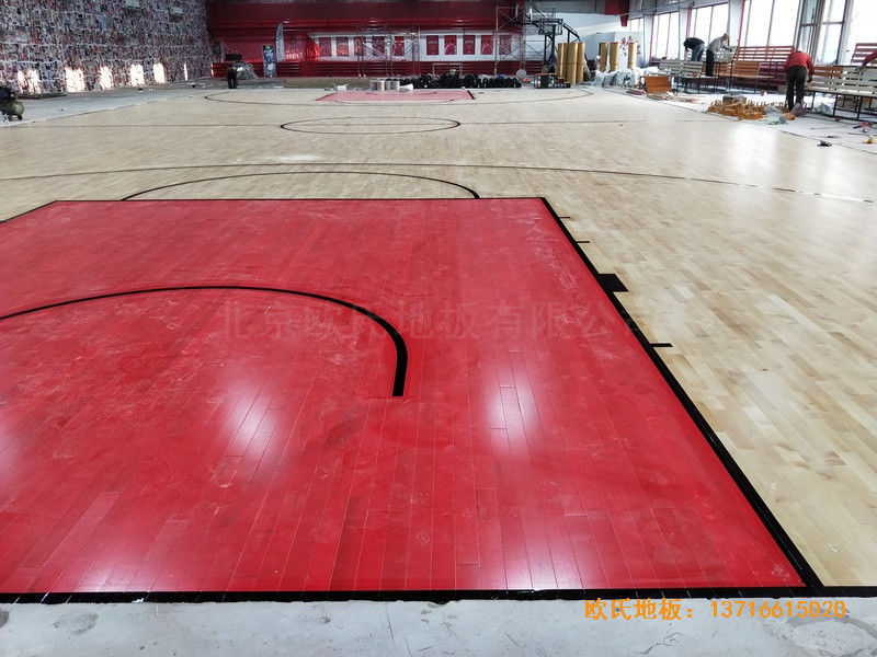 长春CBD汽车生活馆篮球馆运动木地板铺设案例0