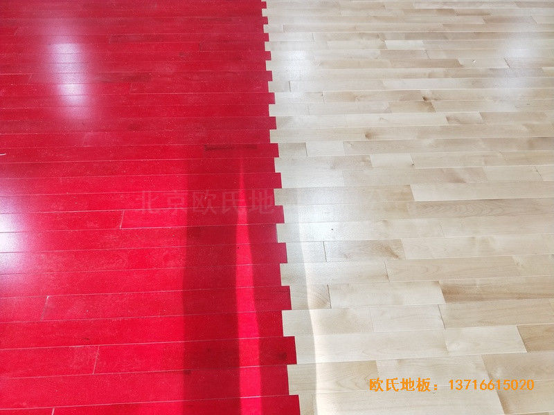 长春CBD汽车生活馆篮球馆运动木地板铺设案例2