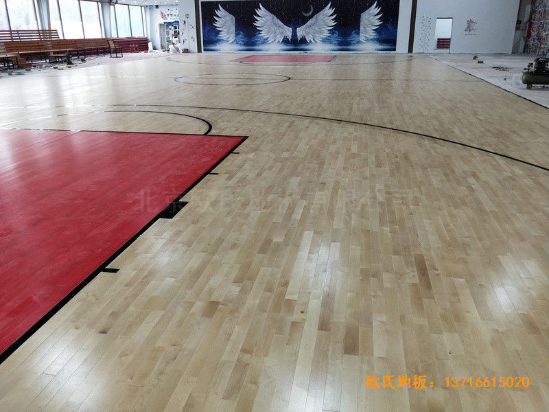 长春CBD汽车生活馆篮球馆运动木地板铺设案例5
