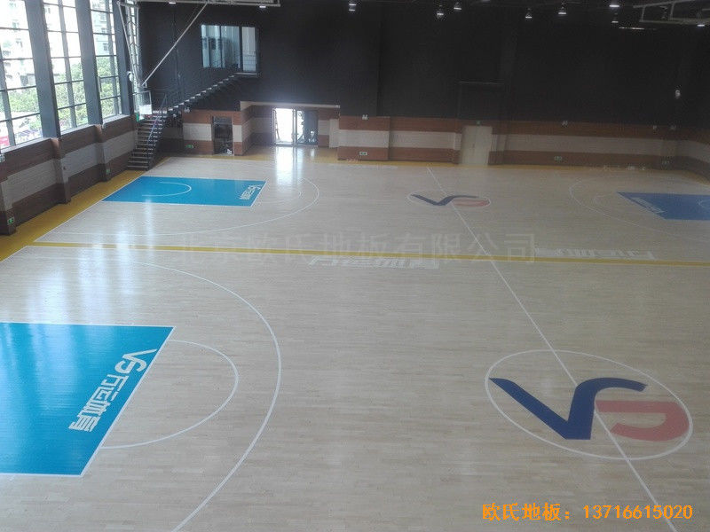 长沙万科金域行业体育馆体育地板铺装案例0