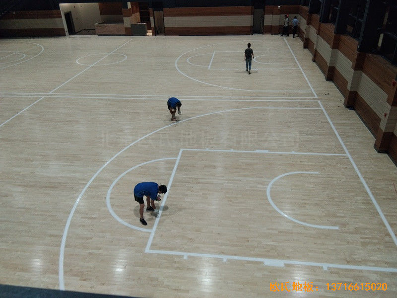 长沙万科金域行业体育馆体育地板铺装案例2