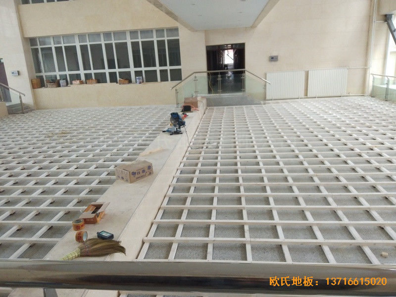 青海海宴路77号地质科大楼运动场所运动木地板铺装案例1