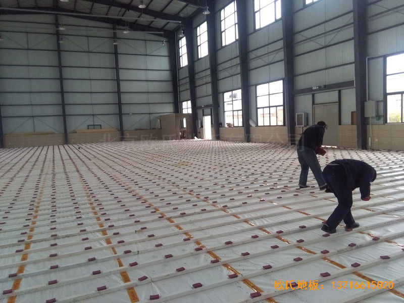 云南澄江县社区活动中心运动地板施工案例1