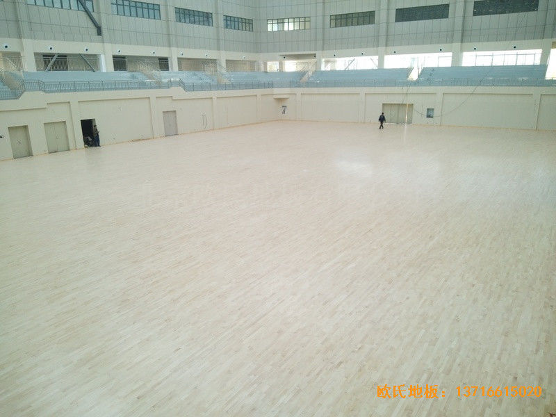 云南红河州财经大学体育馆运动木地板铺装案例3