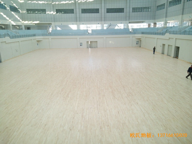 云南红河州财经大学体育馆运动木地板铺装案例4
