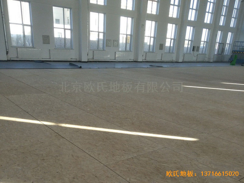 内蒙茂名旗安边防大队篮球馆运动地板安装案例2