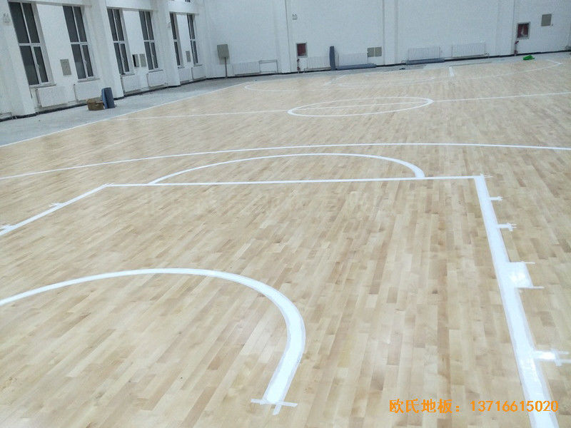 内蒙茂名旗安边防大队篮球馆运动地板安装案例4