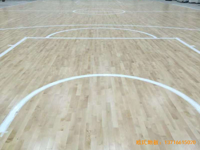 内蒙茂名旗安边防大队篮球馆运动地板安装案例5