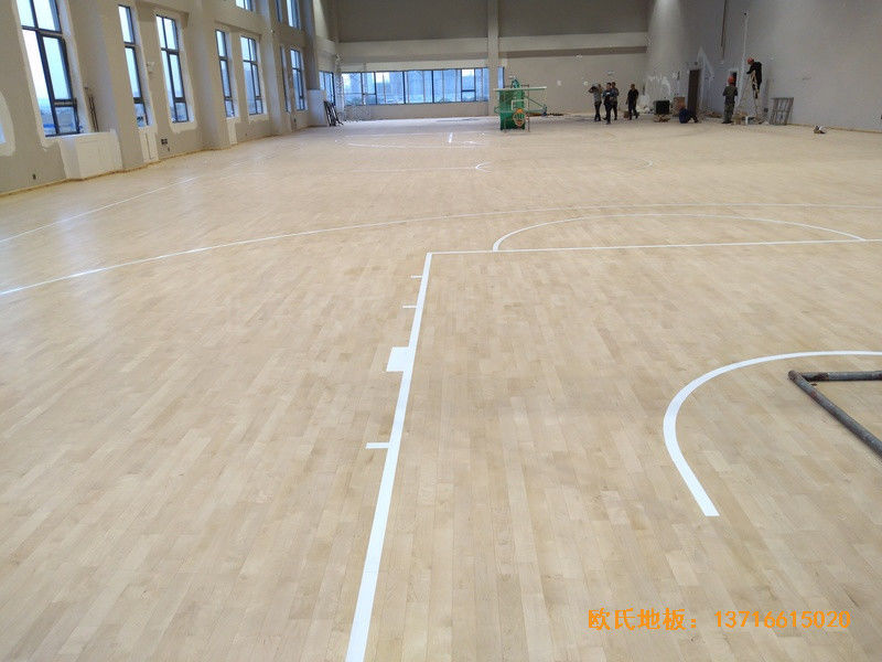 内蒙古通辽富力城篮球馆体育木地板铺装案例0
