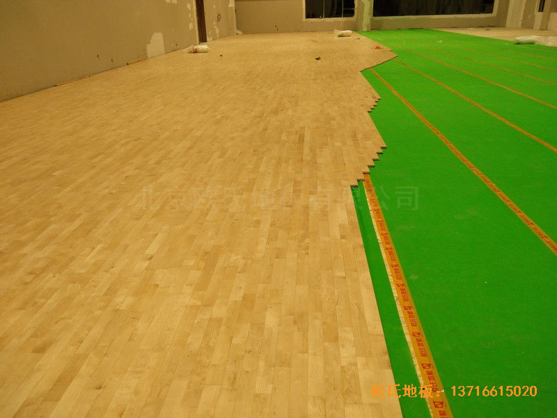内蒙古通辽富力城篮球馆体育木地板铺装案例2