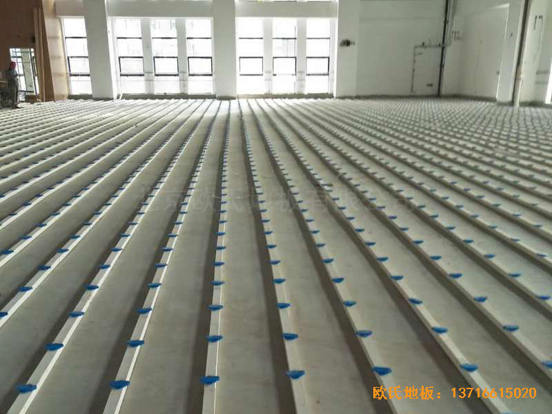 北京师范大学篮球馆体育木地板铺装案例1